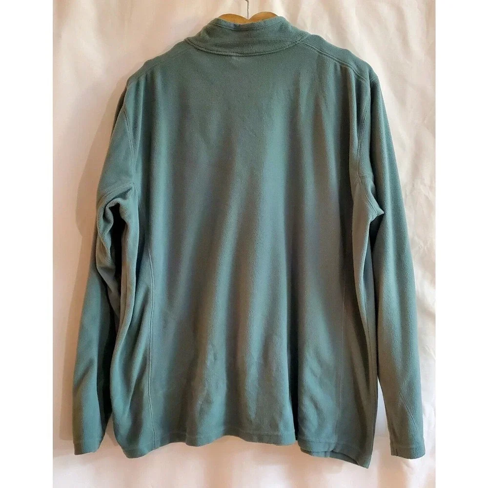 Columbia Men's 1/4 Zip Pullover Performance Fleece Sweater Size Large Aqua Blue